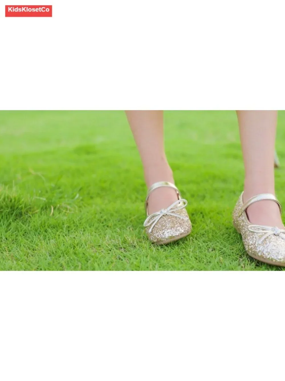 Toddler Girl Dress Shoes Ballet Flats Mary Jane with Bowknot Glitter